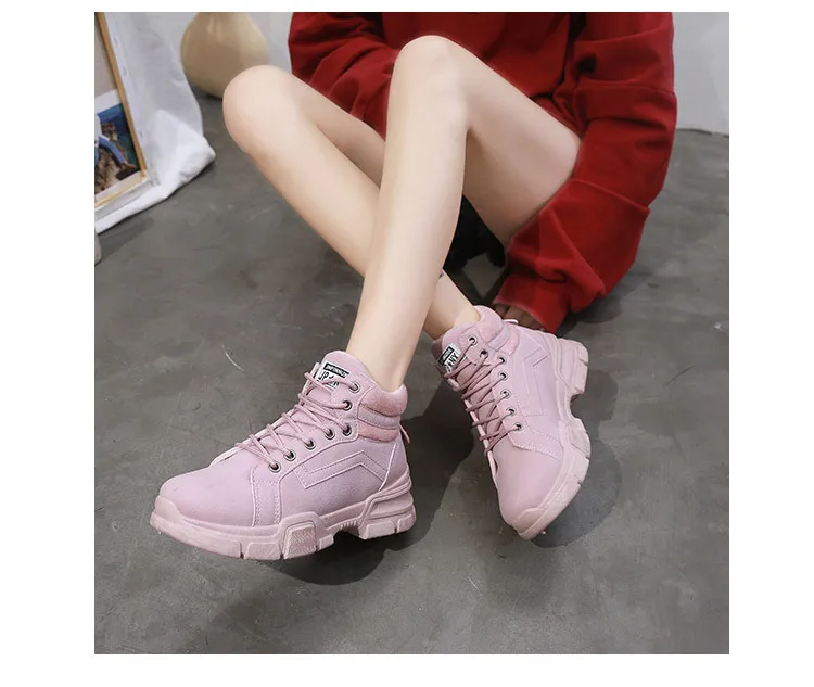 Xiaying Улыбка женщины образ жизни, спортивная обувь удобные дышащие зимние ботинки открытый Бег женские кроссовки size35-40 - Цвет: pink