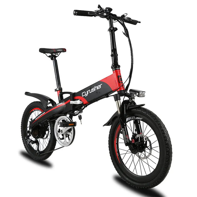 Flash Deal Cyrusher XF500 250W 48V brushless motor electric bike full suspension folding 7 speeds e bike 1