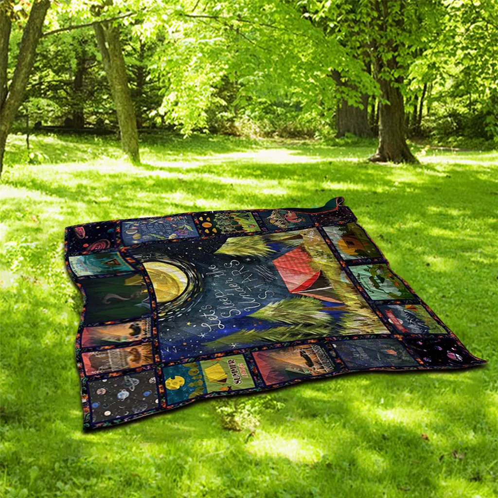 

Comfort Camping Carpet Gifts Beautiful Night Sky Blanket Night Scenery Vacation Camping Carpet Rug Let's Sleep Under The Stars