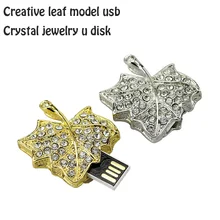 Креативный подарок алмазное Дерево лист ожерелье Usb 32 ГБ флеш-накопитель 64 ГБ флеш-карта диск на ключ 64 ГБ флеш-накопитель 32 г 16 г
