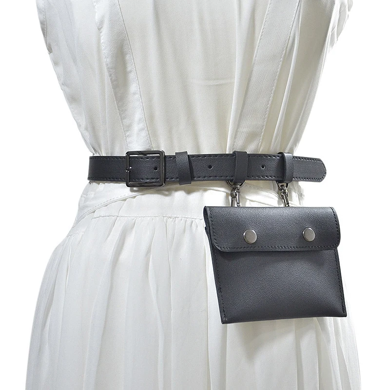 

Woman PU leather Waist pack fashion Belt bag 2019 New Female fanny bag Detachable Phone Pouch dress jeans bag for women RXZHGH