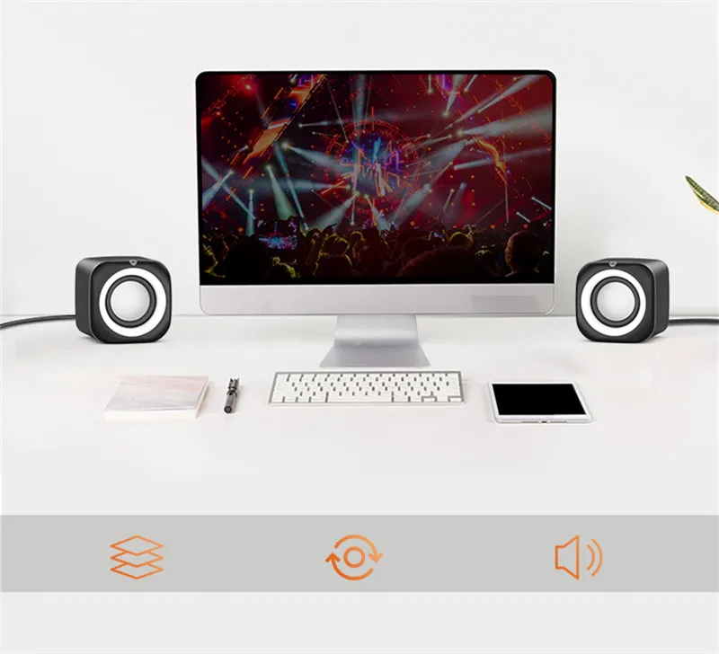 Динамик стерео USB Сабвуфер Surround Sound Effect водостойкий компьютерный громкоговоритель бумбокс Портативный HiFi для прослушивания музыки с усиленными басами плеер