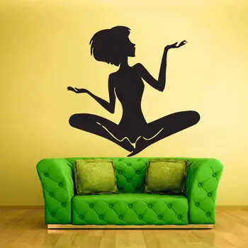 

Wall Decal Vinyl Sticker Decals Lady Girl Modern Decal Sitting Lotos