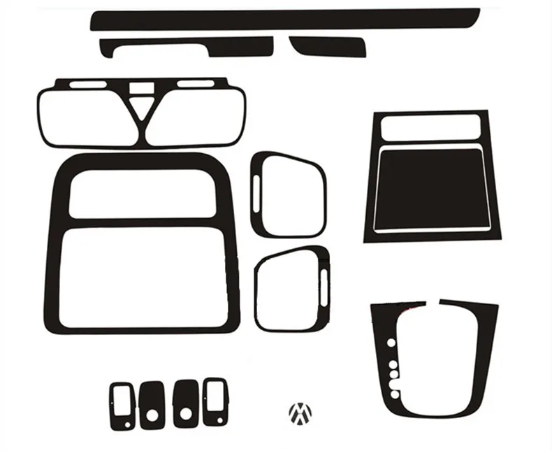 Виниловые наклейки из углеродного волокна 15 шт./лот для Фольксваген SCIROCCO 2009- для украшения салона автомобиля/обновления/защиты