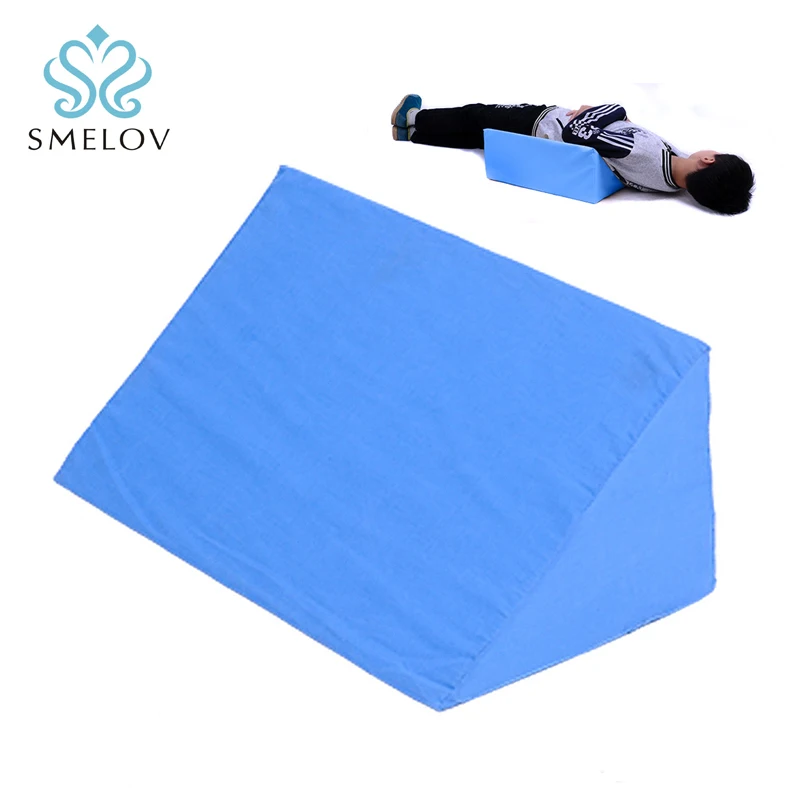 Подушка из пенопласта с клиновидной кислотой, рефлюкс, подушка для ног, поясничная Подушка для спины, подушка для бокового сна, синяя, белая