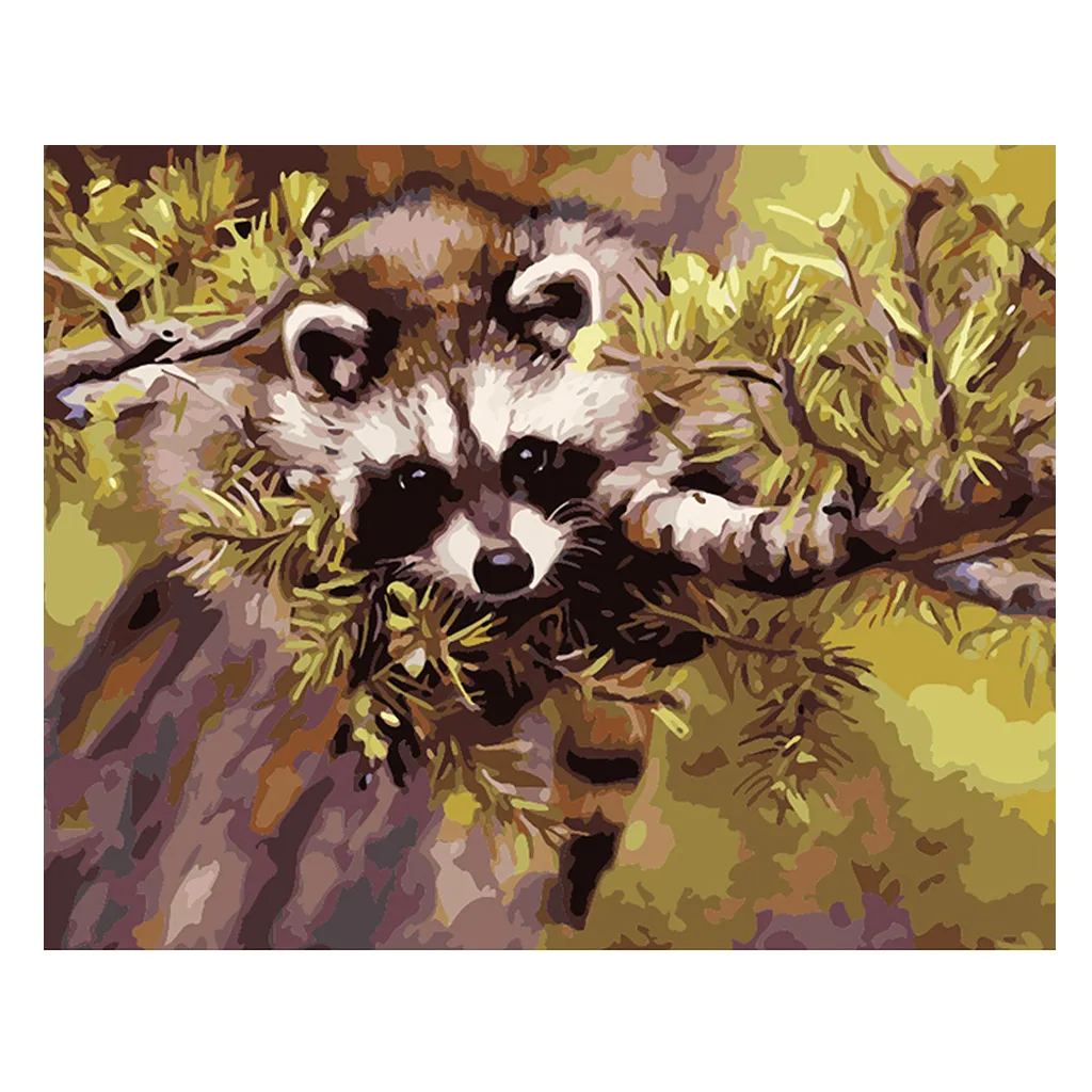 

Frameless Wolf DIY Painting By Numbers Kits Acrylic Paint On Canvas Home Wall Art Picture Artwork Decor