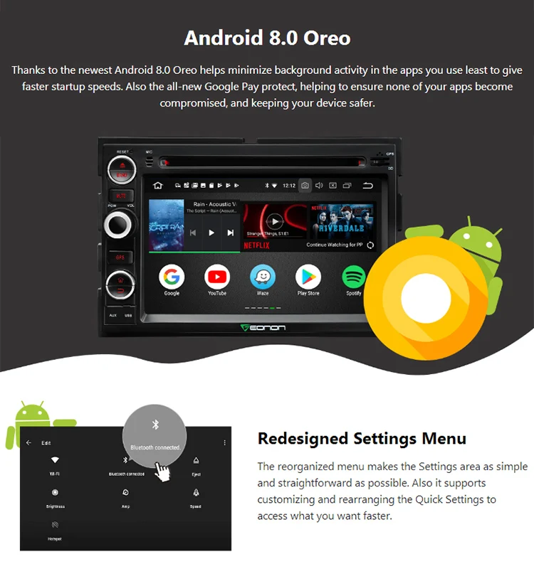 Flash Deal 7" Octa-Core Android 8.0 Oreo OS Car DVD Multimedia Navigation GPS Radio for Ford F-150 2005-2008 with Full Video Output Support 1