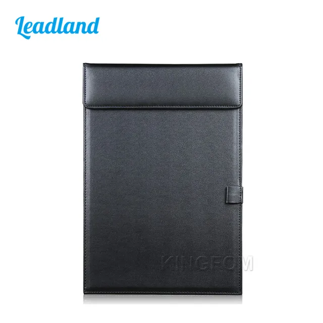 $14.81 Kingfom Leather Office A4 Meeting  File Folder Clipboard Writing Board With Magnetic Clip And a Pen Holder brown A022