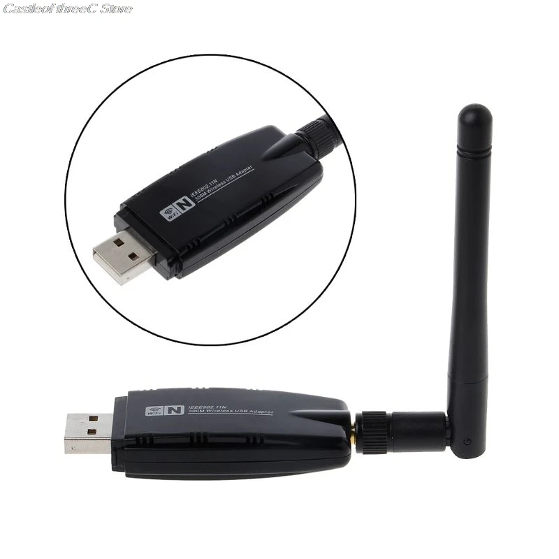 OOTDTY 300 Мбит/с беспроводная сетевая карта RTL8192 USB WiFi адаптер 802.11n Wi-Fi приемник AP 2dBi антенна для ПК Windows Linux MAC