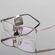 Титановая оправа для очков, мужские ультралегкие квадратные очки для близорукости по рецепту, мужские металлические полуоправы, оптическая оправа