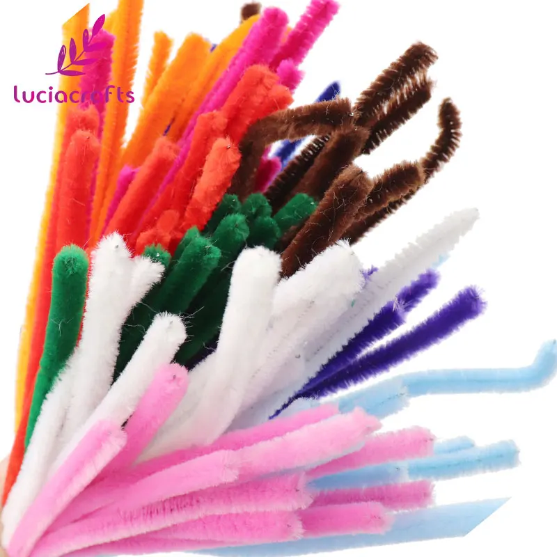 Lucia crafts 6mm Multi color Chenille Stems Pipe Cleaners Party Supplies  Handmade Diy Art Craft L0102