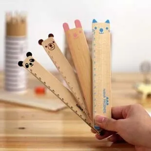 

2pc/lot Animal cartoon wooden ruler/creative cute student ruler/school&office supplier/student prize