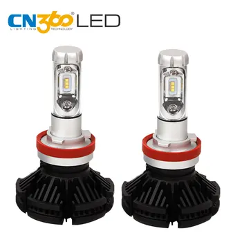

CN360 2PCS X3 H11 LED ZES Chip Headlight Bulb 3000K 6000 8000K Perfect Light Beam Pattern 50W Waterproof Lamp 9V 32V 6000LM
