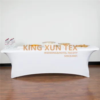 

5pcs Rectangle Fitted Stretch Spandex Table Cover Tablecloth Lycra Long Bar Table Cloth For Hotel Event Party Wedding Decoration