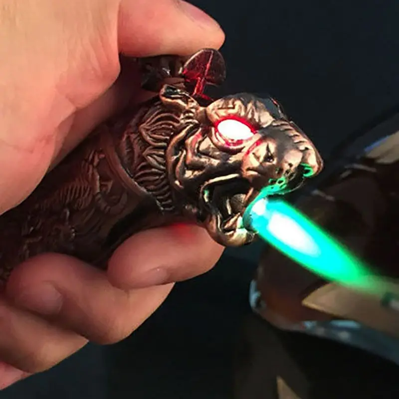 Novel Knife Windproof Refillable Tiger Head Lighter multi function