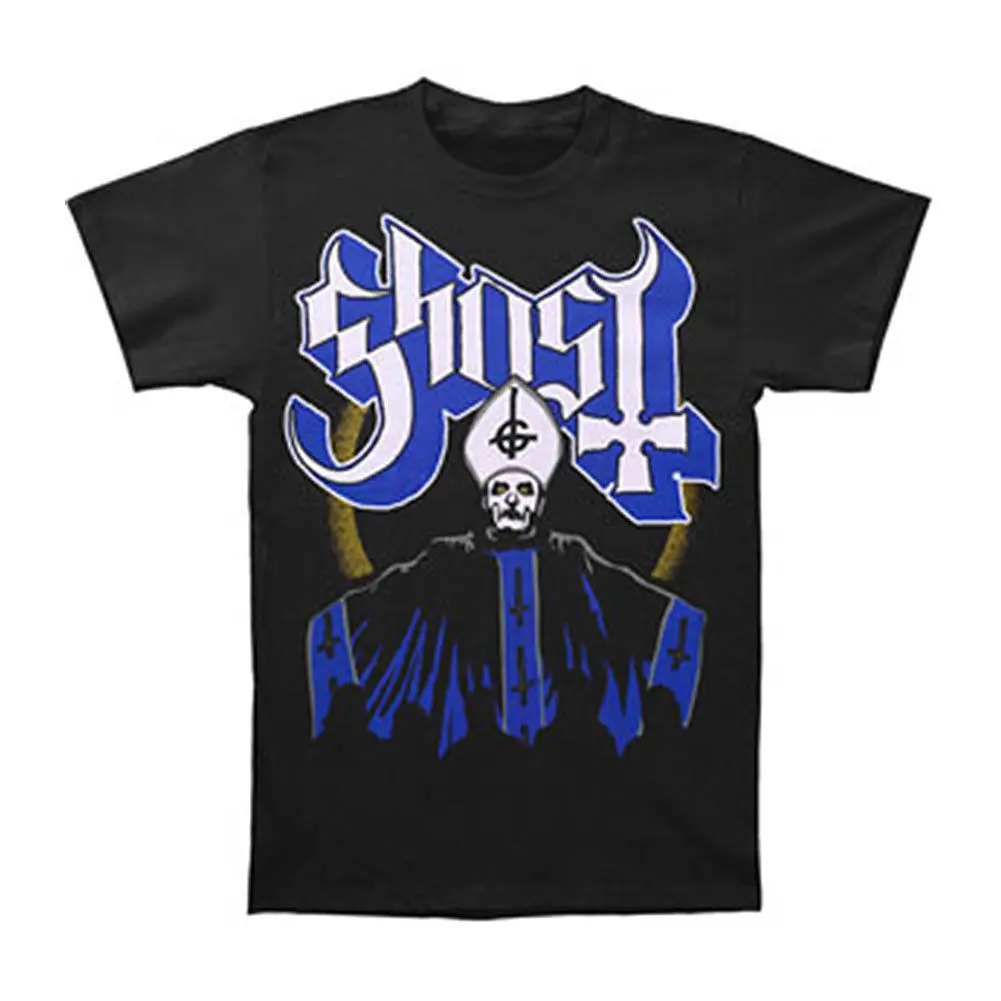 Ghost B.C. Men's Papa & Band T shirt Black T shirt Men Black Short Sleeve Cotton Hip Hop T Shirt 