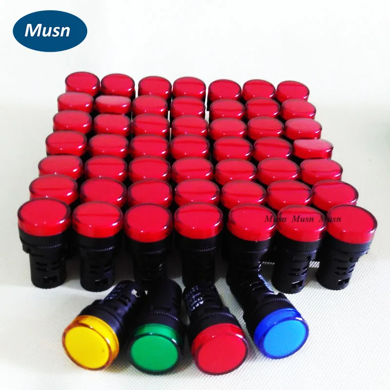 

FREE SHIPPING AD16-22DS 22mm mounting size led Indicator lamp,signal lamp blue,green,red,yellow pilot lamp