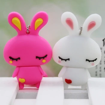 

Cute Pink Rabbit USB Flash Drive 64gb USB 3.0 Stick Pendrives Disk On Key Flash Memory Pen Drive 32gb 16gb 8gb Card 1TB 2TB Gift