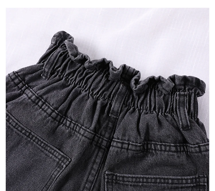 S-5XL Korean Women's Shorts Plus Size Elastic High Waist Denim Shorts Women Loose Crimping Jean Shorts Summer Short Pants Women