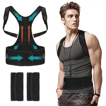 

Male Female Adjustable Belt Medical Therapy Magnetic Back Posture Corrector Support Belt Brace Lower Back Pain Treatment Corsets