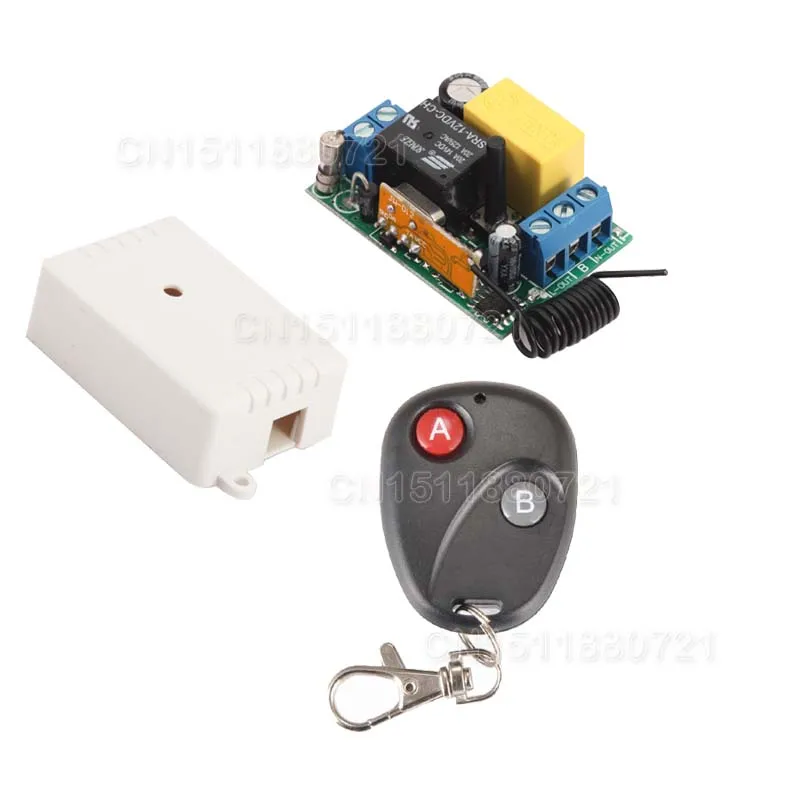 220V 10A 1CH RF wireless remote control switch system light 315/433.92MHZ With Safety Capacitor 5PCS/Lot | Обустройство дома