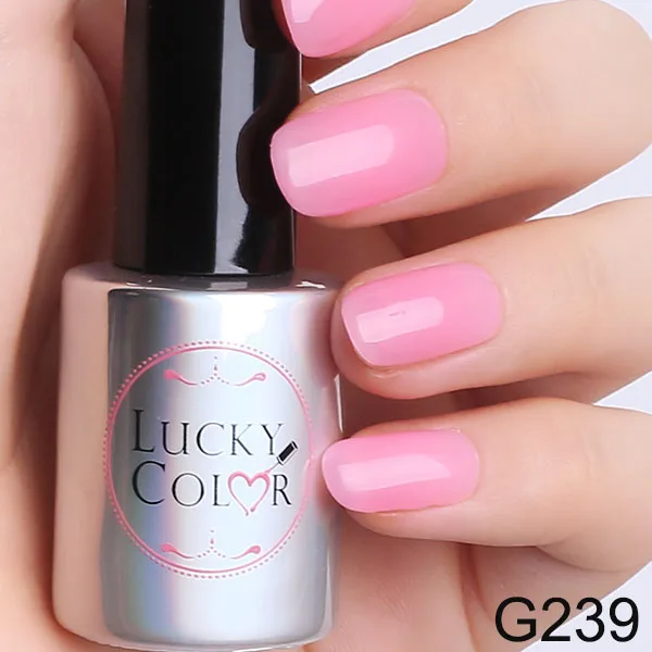 Lucky color Nude УФ гель лак для ногтей розовый долговечный замачиваемый светодиодный лак для маникюра красоты DIY гель лак для ногтей Инструменты 9 цветов 10 мл - Цвет: G239