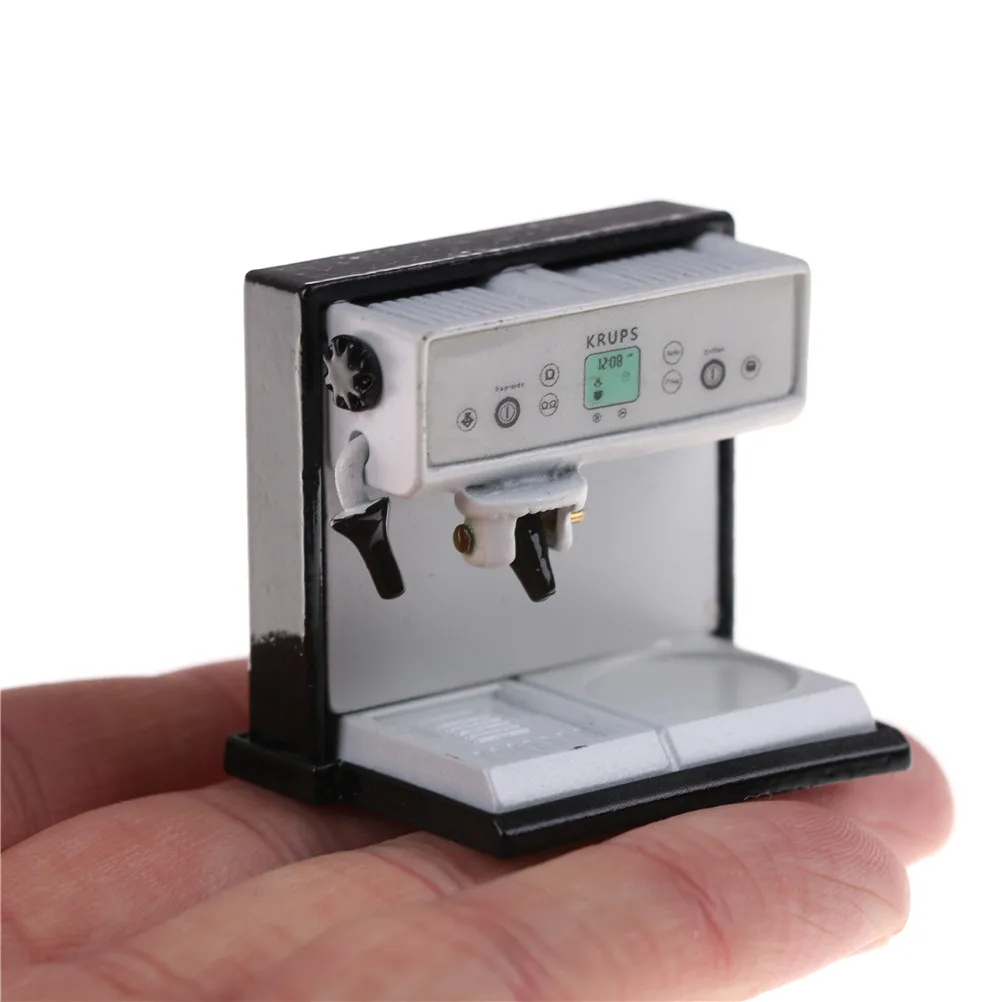 1:12 Puppenhaus Miniatur K/üche Metall Dekor Ornamente Espresso Kaffeemaschine HR-COME