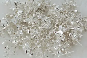 

100pairs silver925 FOY DIY earrings FPPJ wholesale nature beads