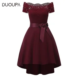 Más el Vestido Midi 2019 de las Mujeres Del Verano Del Tamaño Caliente Nuevo de Gama Alta de Encaje de Manga Corta Palabra Collar Delgado Costura Vestido Irregular Más el Vestido Midi 2019 de las Mujeres Del Verano Del Tamaño Caliente Nuevo de Gama Alta de Encaje de Manga Corta Palabra Collar Delgado Costura Vestido Irregular