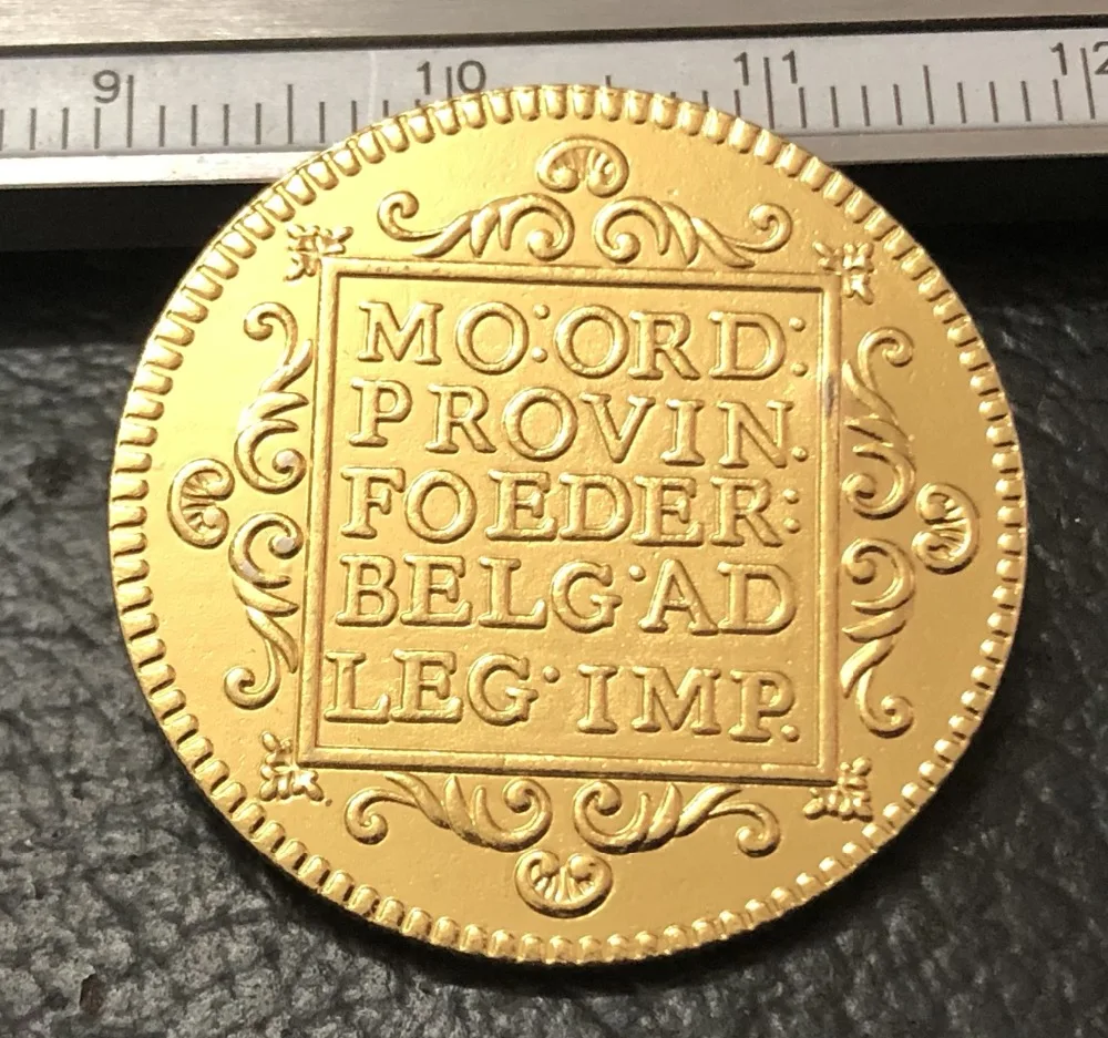 1777 Голландская республика(Холланд) 2 Dukaten Золото Имитация монеты
