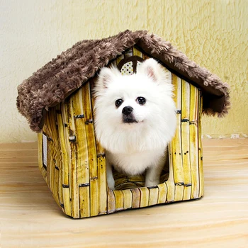 

Pet Dog Bed Winter Kennel Pet House Cat Dog Cloth Nest Removable Cover Beds For Small Dogs Hand Wash/machine Washable Dogs House