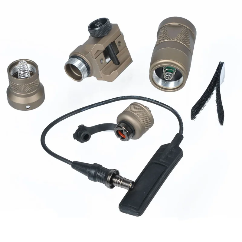 Tactical Olheiro Levou Luz Arma Rifle Lanterna Militar Paintball Caça Cqc M300v 9 Luzes de armas