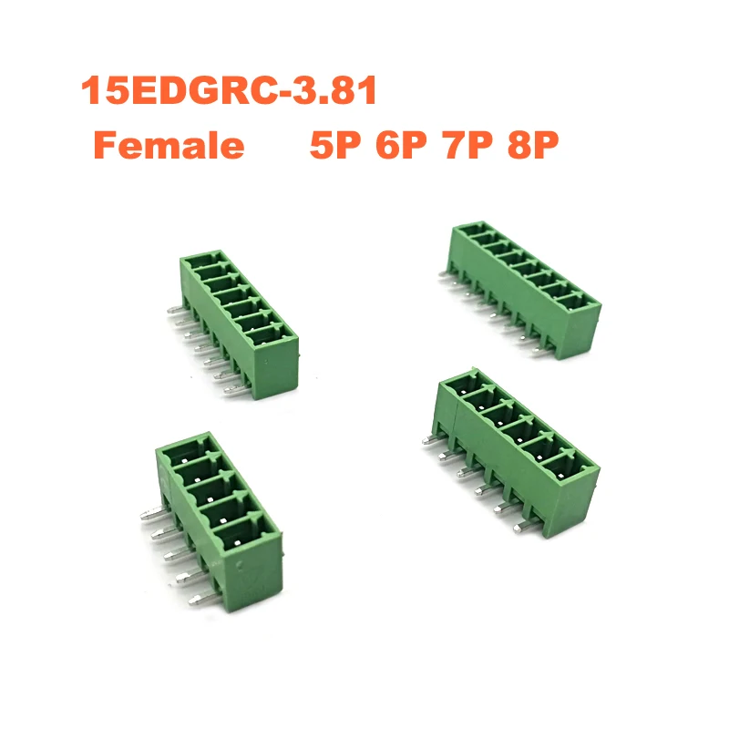 15EDGRC 5P 6P 7P 8P female pitch 3.81mm