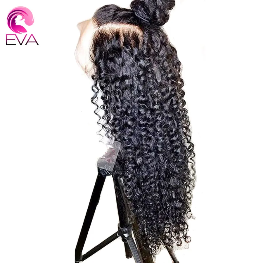 

Pre Plucked Full Lace Human Hair Wigs Brazilian Curly Bleached Knots With Baby Hair Remy Hair Wig For Black Women Eva Hair