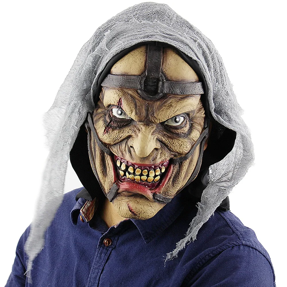

Halloween Clown mask Masquerade Ball Party Dress Up Props Green Hair Clown Scary Clown Mask Evil Creepy Horror Devil Mask