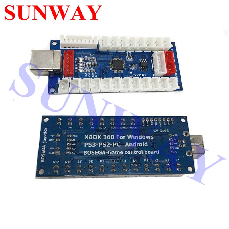 4 в 1 PS2/PS3/PC/XBOX360 Аркада pcb джойстик USB аркадный джойстик USB энкодер borad для ПК аркадная Sanwa Джойстик для Аркады Комплект