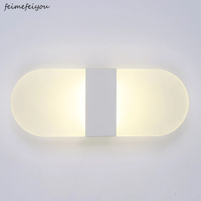 

Feimefeiyou 3w/6w/12w/18W Led round corner acrylic wall lamp luminaria AC85-265V for Bedding Room, Living Room, Indoor wall lamp