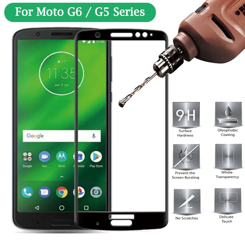 

For Motorola Moto G6 Play Plus G5 G5s Tempered Glass For Moto G 6 5 5S 6play 6plus Screen Protector G5sPlus G5S Film Cover G6+