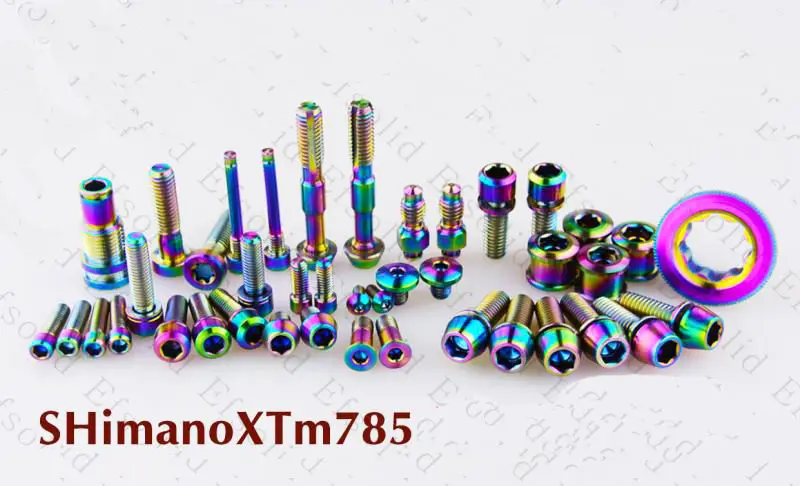 XTm785-CO Полный набор обновления Титановые Болты Винты для Shimano XT XTRM785 M8000 велосипеда - Цвет: XTm785-CO
