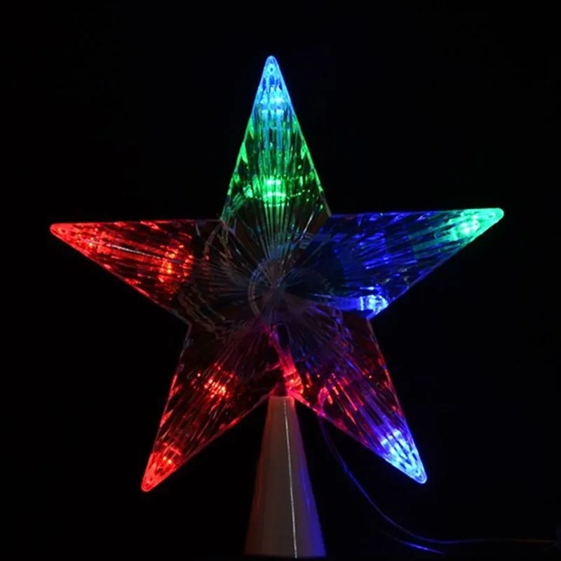 

Large Christmas Tree Topper Star Lights Lamp Multi Color Decoration 100-240V DTT88
