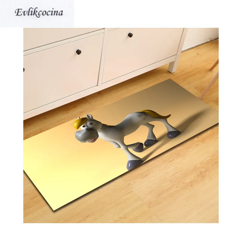Мультфильм лошадь КИТ Tapis салон абсорбент коврик для ванной коврик для Гостиная Спальня ковровое покрытие Tapete Infantil