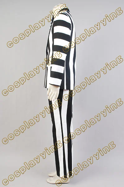 Костюм для взрослых Beetlejuice костюм Майкла Китона черно белый наряд на