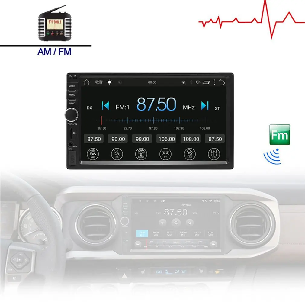 

7 inch Capacitive Touch Screen For Android Car Radio High Definition Multimedia Player Build-in WIFI Function GPS Navigation