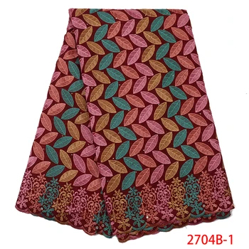 

Latest African Swiss Voile Lace Dry Lace Fabrics High Quality Swiss Cotton Lace Fabric Woman/Mens African Lace Fabrics NA2704B-4