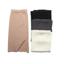 Весна новое поступление яма трикотажная Высокая талия длинная юбка тонкий один шаг офисные юбки женские 4 цвета доступны