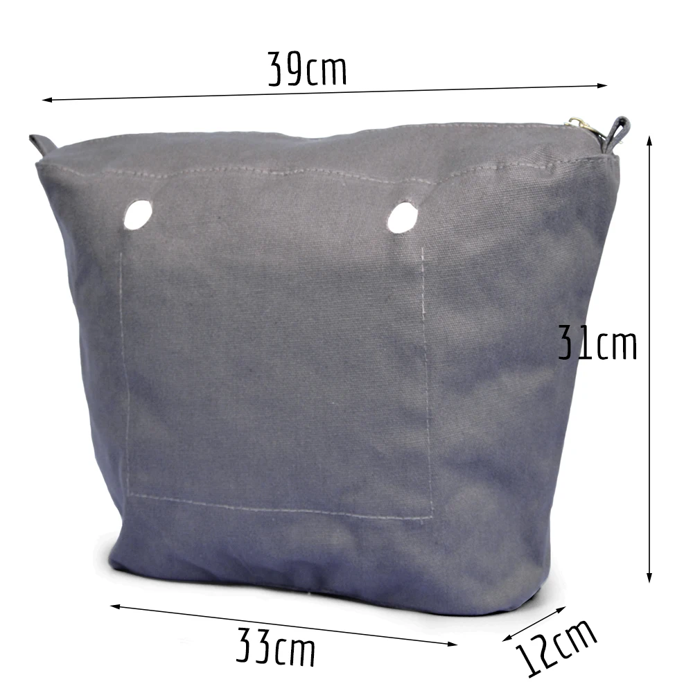 TANQU New Inner Lining Zipper Pocket for Classic Size Obag Super Advanced Insert with Inner Waterproof Coating for O Bag