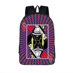 Женская сумка для покера с принтами карт студенческий Водонепроницаемый ранец для девочек рюкзак для мальчиков mochila настроить подарок на
