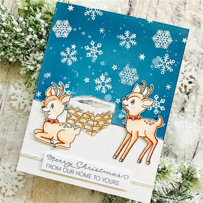 

YaMinSanNiO Deer Snowflake Metal Cutting Dies For Card Making Decorative Photo Ablum Arrival Dies New 2019 Animal Metal Dies