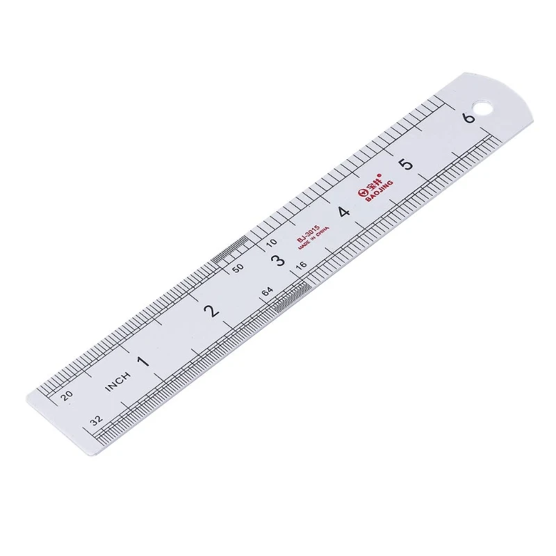 

15/20/30cm Straight Aluminum Ruler Measuring Tool inch/cm Sewing Craft DIY Home