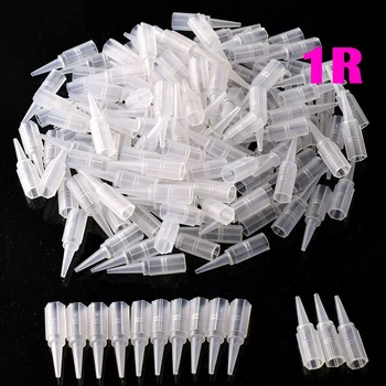 

100PCS Wholesale Disposable Tattoo Nozzle Tip Caps 3 Types Microblading Pen Needle Tube Plastic Cap 1R Tattoo Accessories